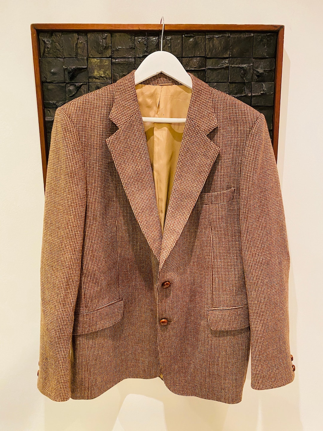 BEAUTIFUL Vintage Woollen Tweed Jacket Made in Covent Garden