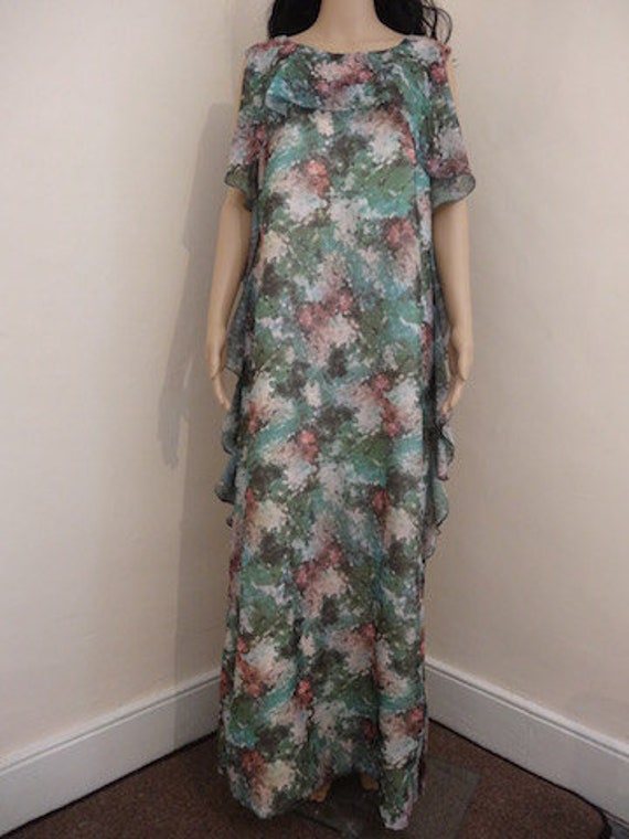 Beautiful Ethereal Floaty Vintage 1970 s Dress Made in England by eastex Lovely Etsy UK