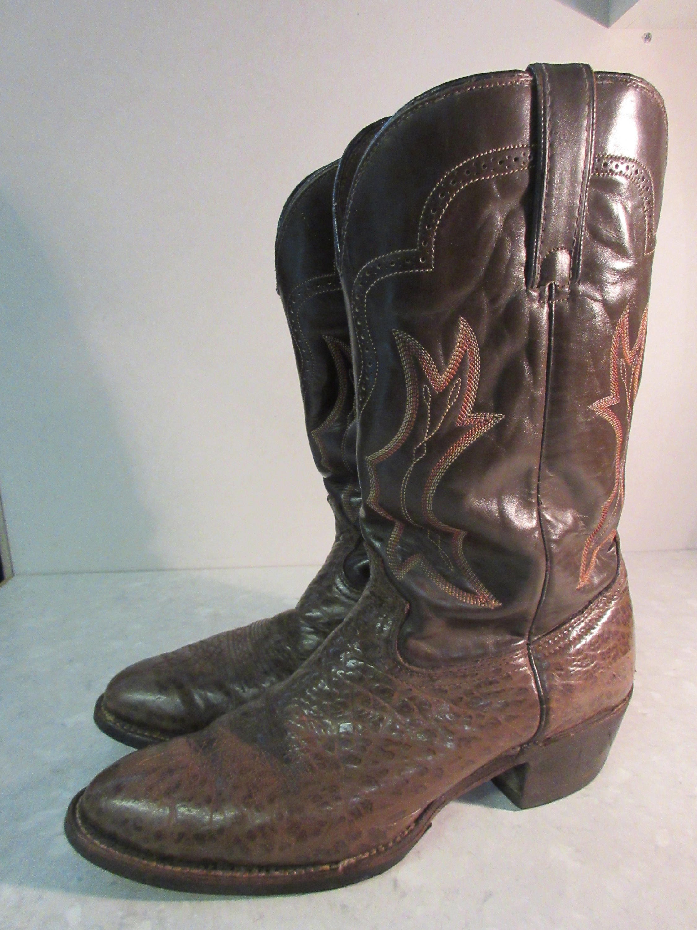 mens leather cowboy boots uk
