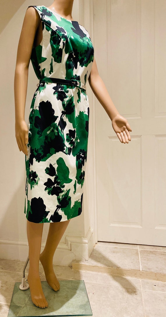black white and green dress Dresses Online - Women Striped Black & White Printed Midi Dress