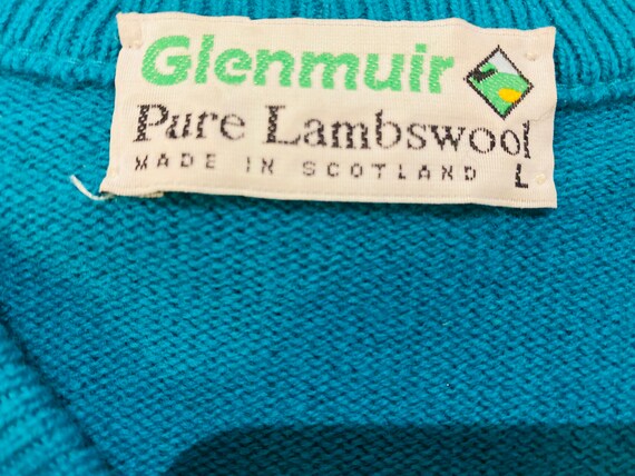 LOVELY Vintage 80's Turquoise Lambswool Jumper Ma… - image 2