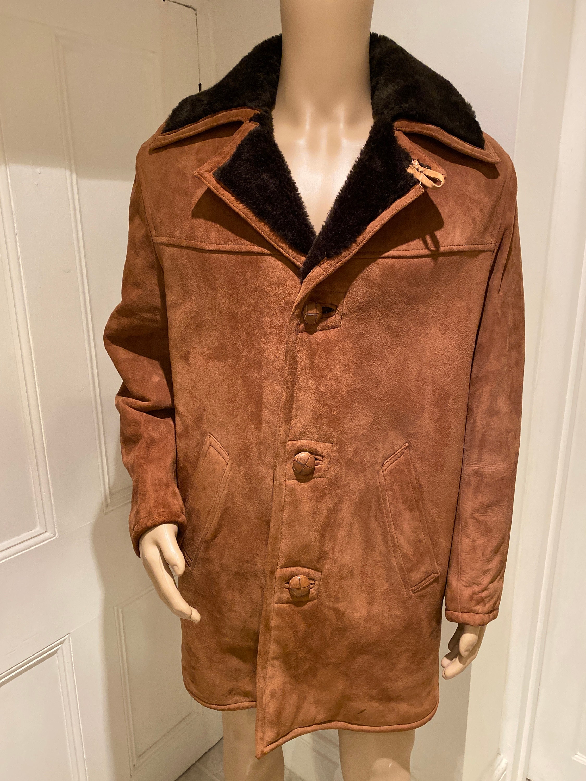 LOVELY Vintage 1960's 'philmar Clad' Mens Sheepskin Jacket Made in