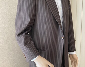 BEAUTIFUL Made Vintage 90's Pin-Stripe Suit, Made In ITALY By 'Kashami' (BNWOT), 100% Wool, Chest 42" - Lovely!!