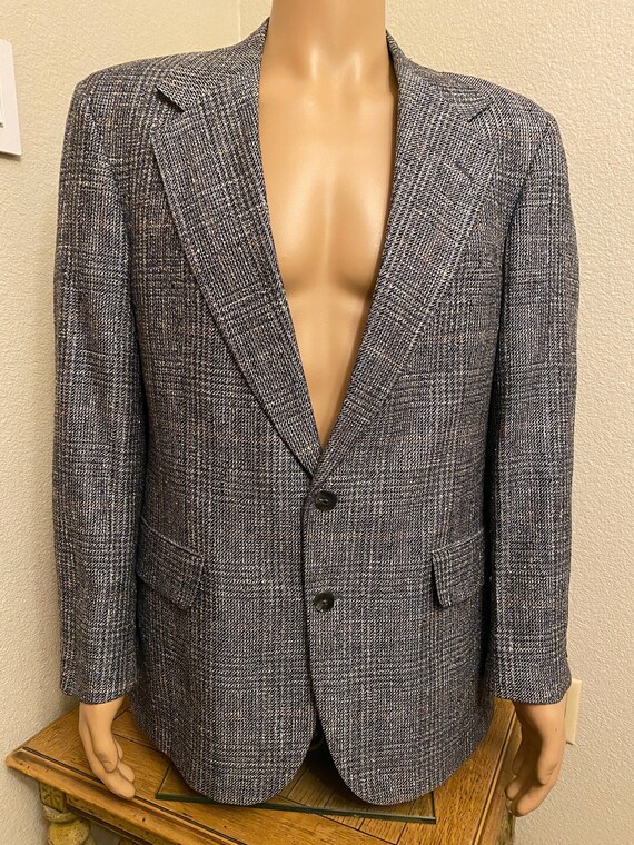 LOVELY Vintage 1980's Pure New Wool Mens Blazer Ma