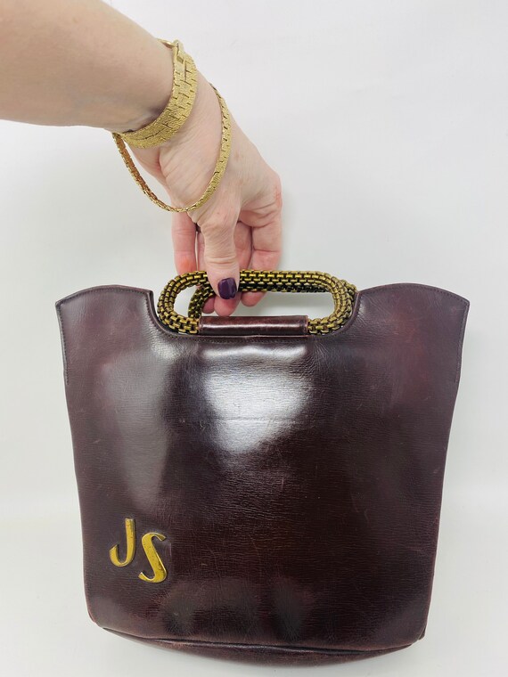 BEAUTIFUL Vintage 1950's Brown Leather 'Jane Shil… - image 7