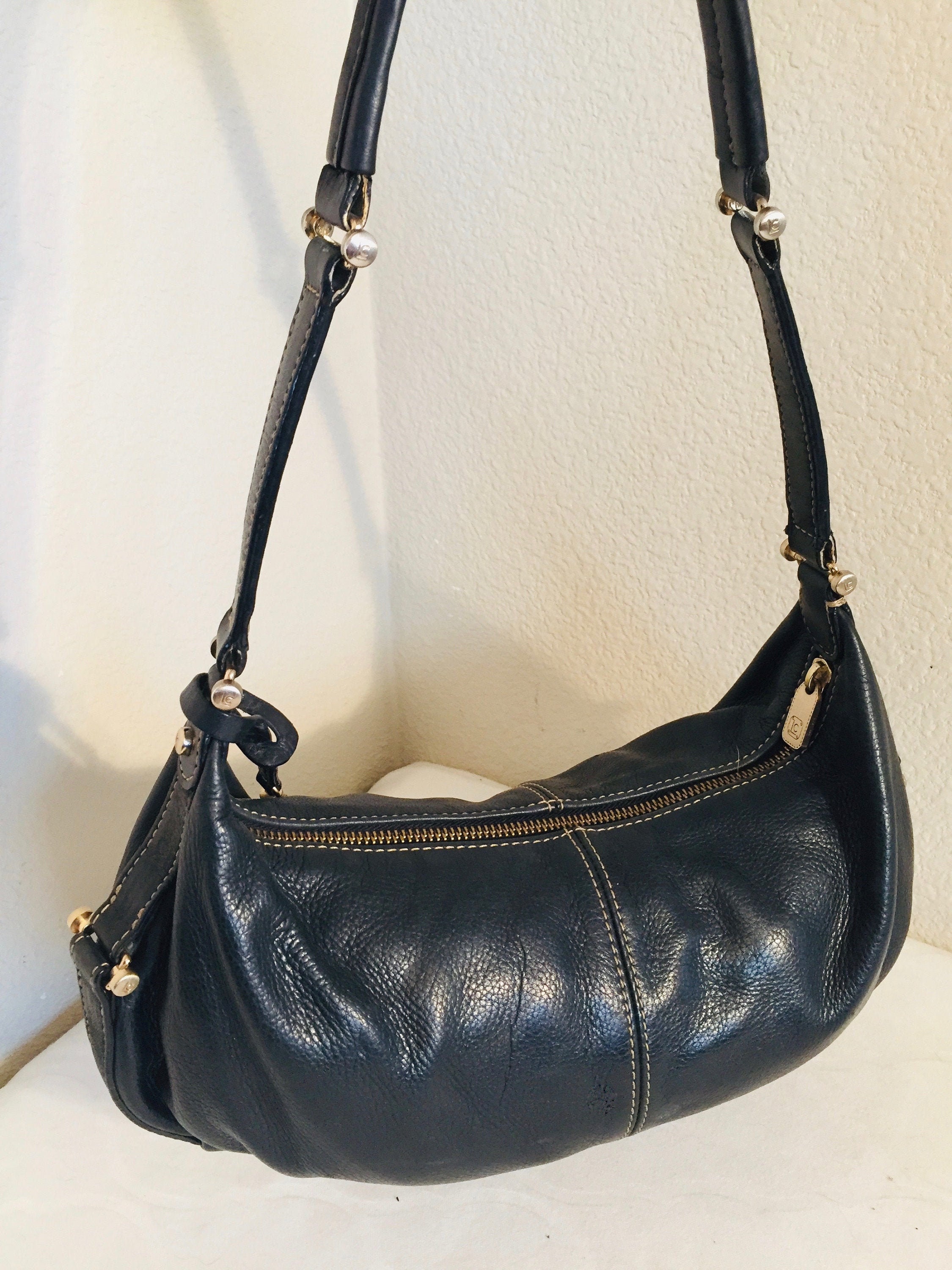 CUTE Vintage 90's Black Leather 'Liz Claiborne' | Etsy