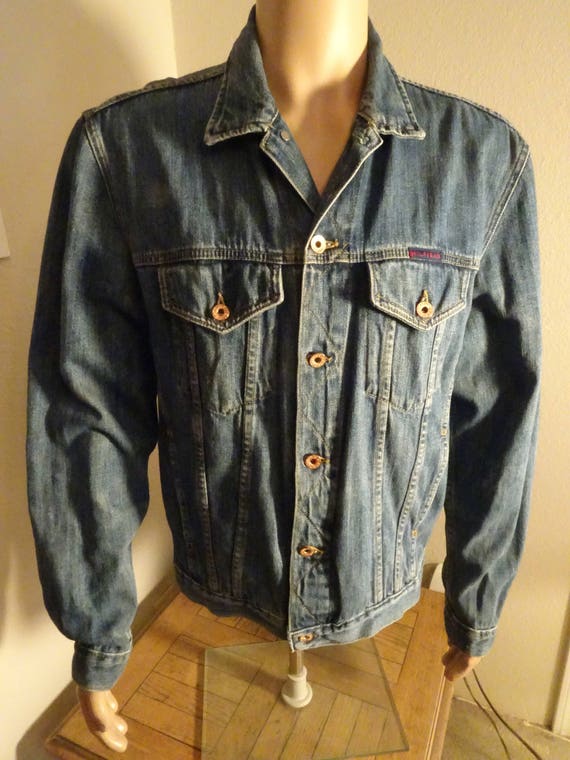 vintage tommy hilfiger denim jacket mens