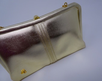 BEAUTIFUL BNWT Vintage Gold Handbag / Evening Bag Made By 'Jane Shilton' - Lovely!!