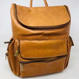 LOVELY Large Tan Leather Backpack - Great!!