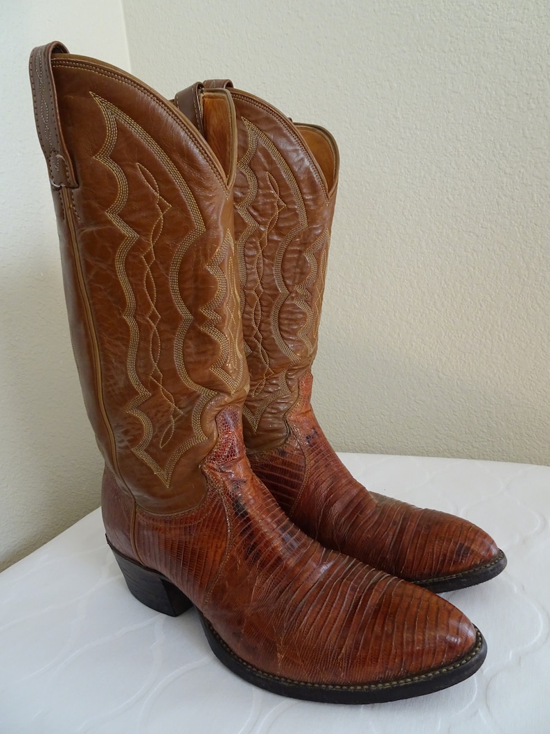 Chisholm/' Handmade Cowboy Boots Made In USA UK Size 8.5 V BEAUTIFUL Vintage /'J