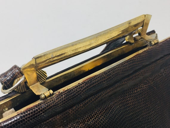 BEAUTIFUL Vintage 1940's Snakeskin Handbag - Love… - image 3