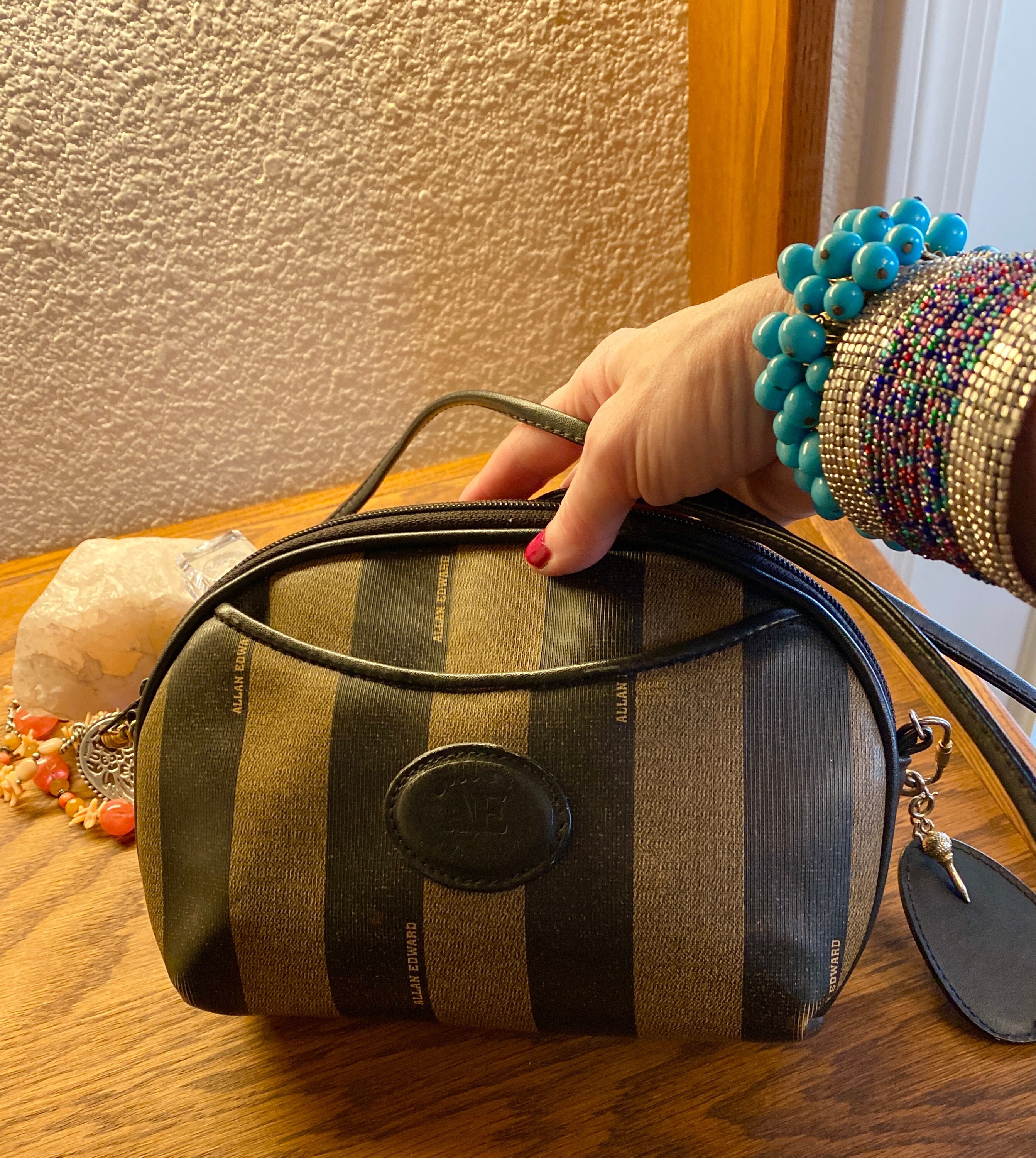 Fabric Shoulder Bag 1980s Vintage Bags, Handbags & Cases for