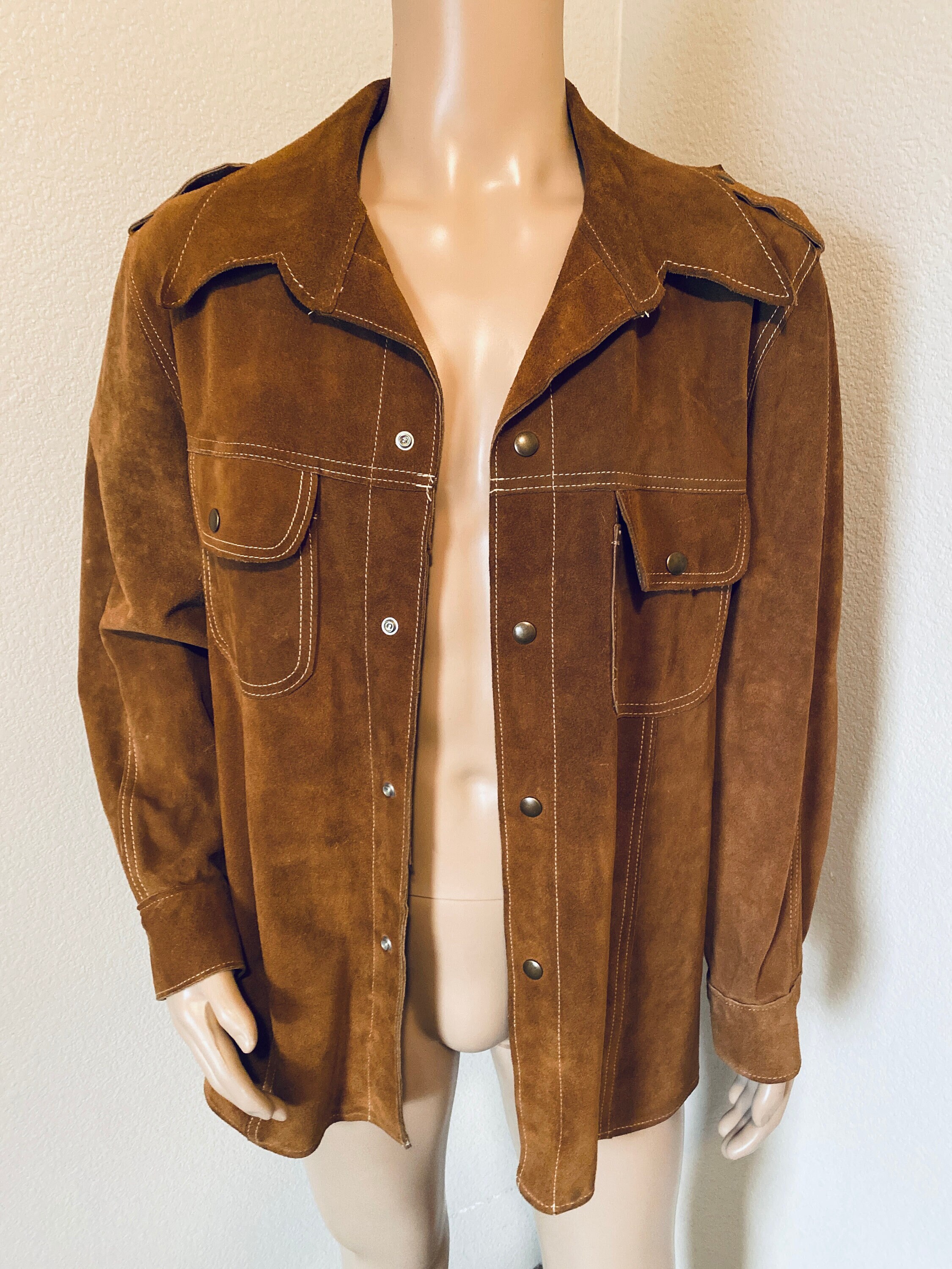 NICE Vintage 1960's Mens Suede Jacket Made in USA by
