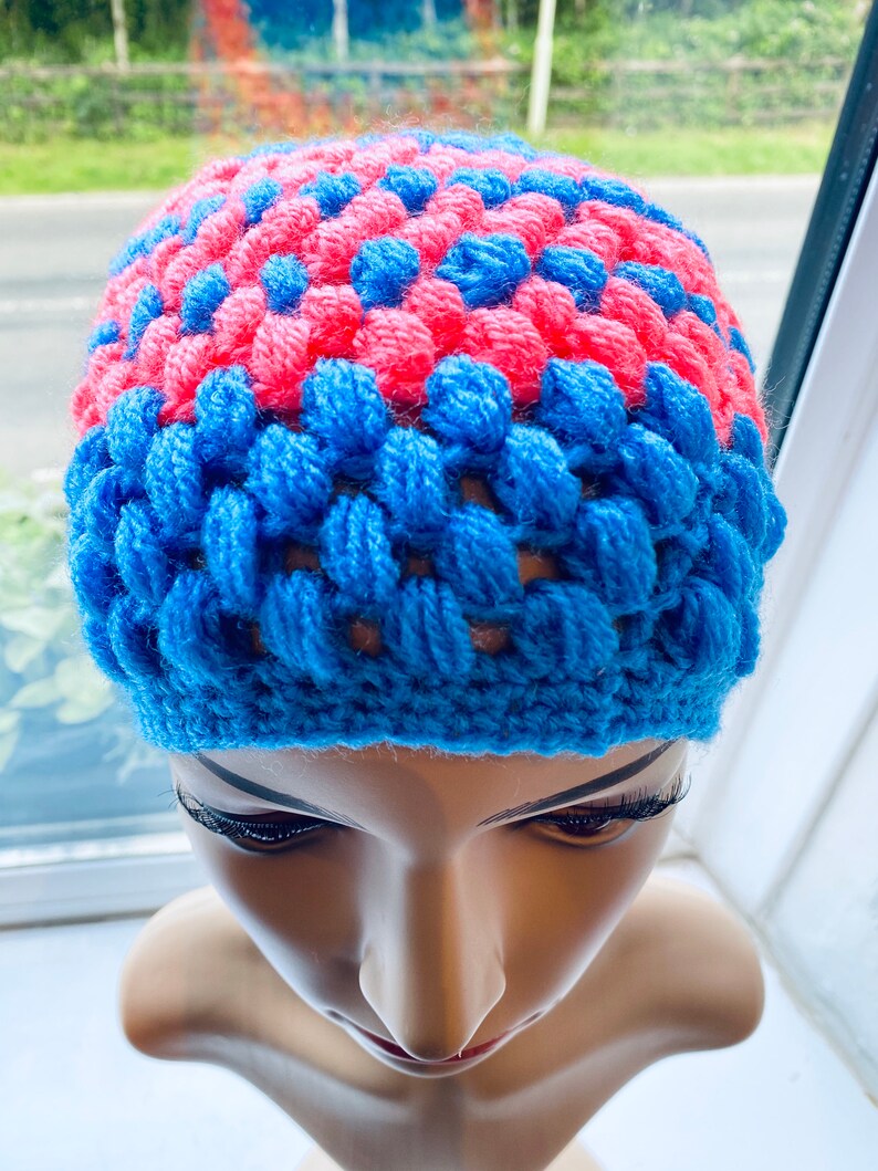 CUTE!! BEAUTIFUL Multi-Coloured Woollen Hand Crocheted Hat