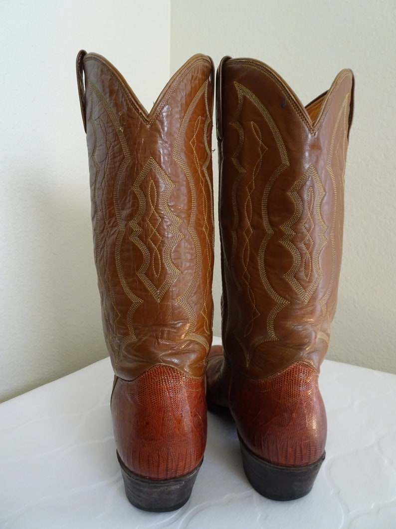 Chisholm/' Handmade Cowboy Boots Made In USA UK Size 8.5 V BEAUTIFUL Vintage /'J