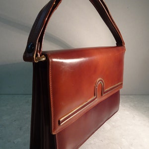 LOVELY Vintage 1970's Leather Handbag, Adjustable Handle: Long & Sort - Nice!!