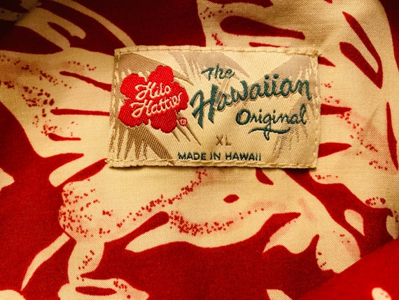 LOVELY Mens Red & White Hawaiian Shirt Made In HA… - image 6