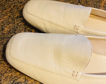 LOVELY Cream Leather Shoes Made By 'Jane Shilton' In France, UK 7, European 41 - Great!!