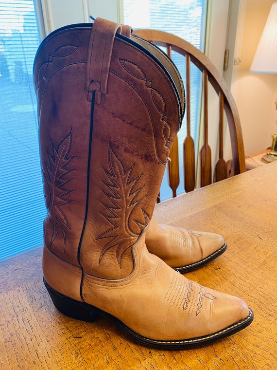 NICE Pair Of Vintage Mens Cowboy Boots Made In US… - image 1