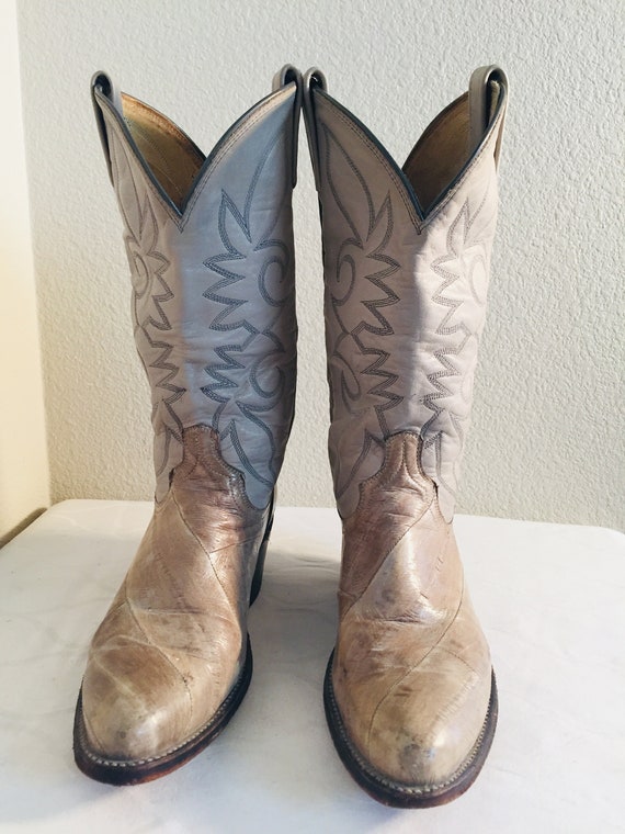 NICE Pair Of Mens Vintage 1970's Cowboy Boots, Ma… - image 5