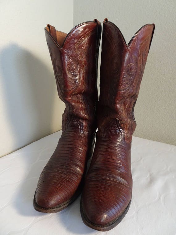 V BEAUTIFUL Vintage 'Dan Post' Cowboy Boots, Snak… - image 1