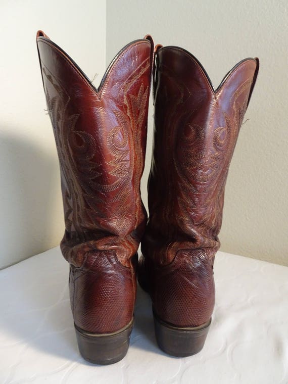 V BEAUTIFUL Vintage 'Dan Post' Cowboy Boots, Snak… - image 5