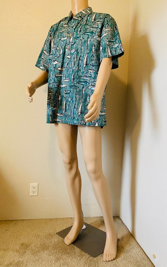 NICE Vintage Mens Hawaiian Shirt Handmade In Hawai