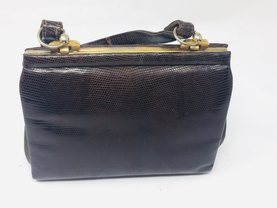 BEAUTIFUL Vintage 1940's Snakeskin Handbag - Love… - image 4