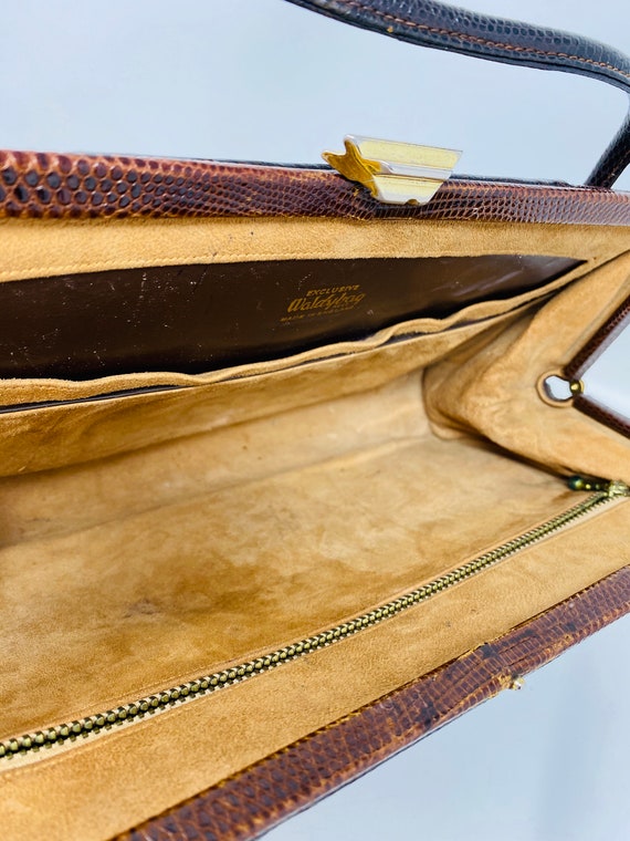 BEAUTIFUL Vintage 1940's Snakeskin Handbag Made I… - image 3