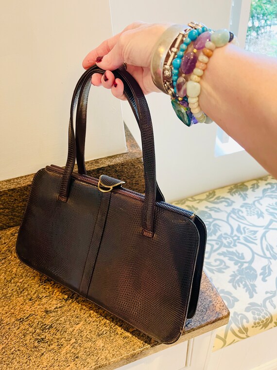 Beautiful Vintage 1950's 'jane Shilton' Leather Handbag, Made in