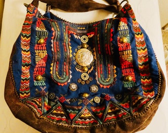 MOOIE vintage 1990 's ' Jasper & komijn ' Boho chique stijl handtas-echt mooi en uniek!