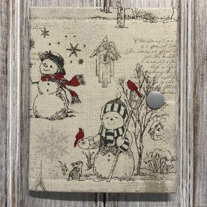 Guardahilos de muñecos de nieve de 5” x 8” - Punto de cruz, labores, acolchado, bordado, costura - Hilos sueltos, hilos sueltos, proyectos en proceso