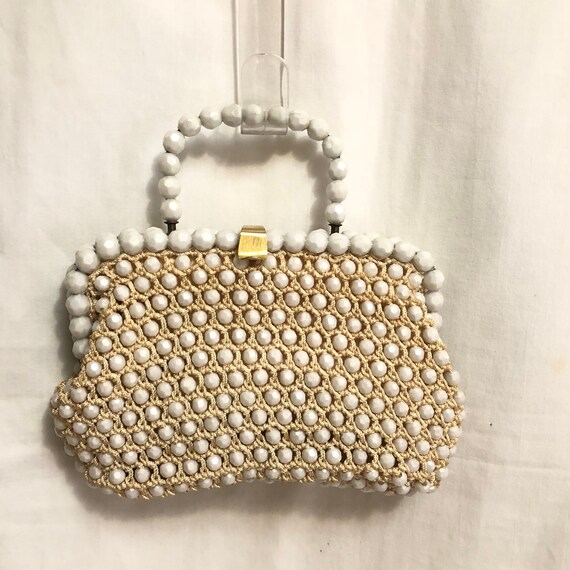small white purse for wedding