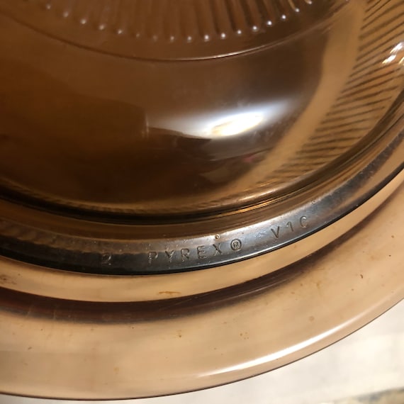 Vintage Pyrex Vision Ribbed Amber Glass Nesting Casserole Dishes