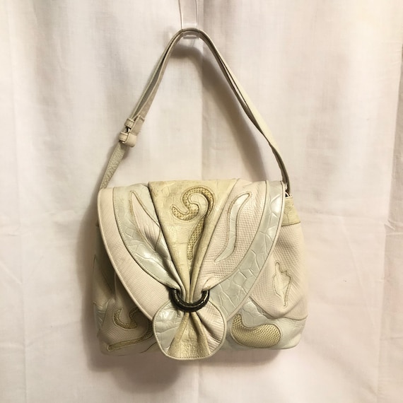 Aeropostale Off-White Stitched Leather Crossbody Purse - Like NEW White -  $17 (57% Off Retail) - From RDO