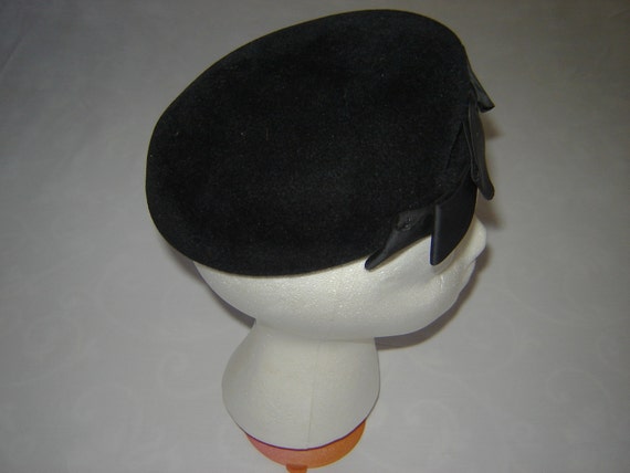 Vintage Carol Amy New York for Burdines Black Wool Hat Made  display picture 1