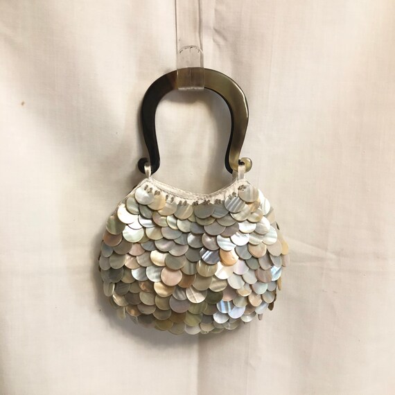 Mother of Pearl Mini Bag | Iridescent Purse | Pear