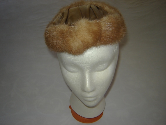 Vintage 1930s Caramel Mink Fur Hat by Amrose New York - Etsy
