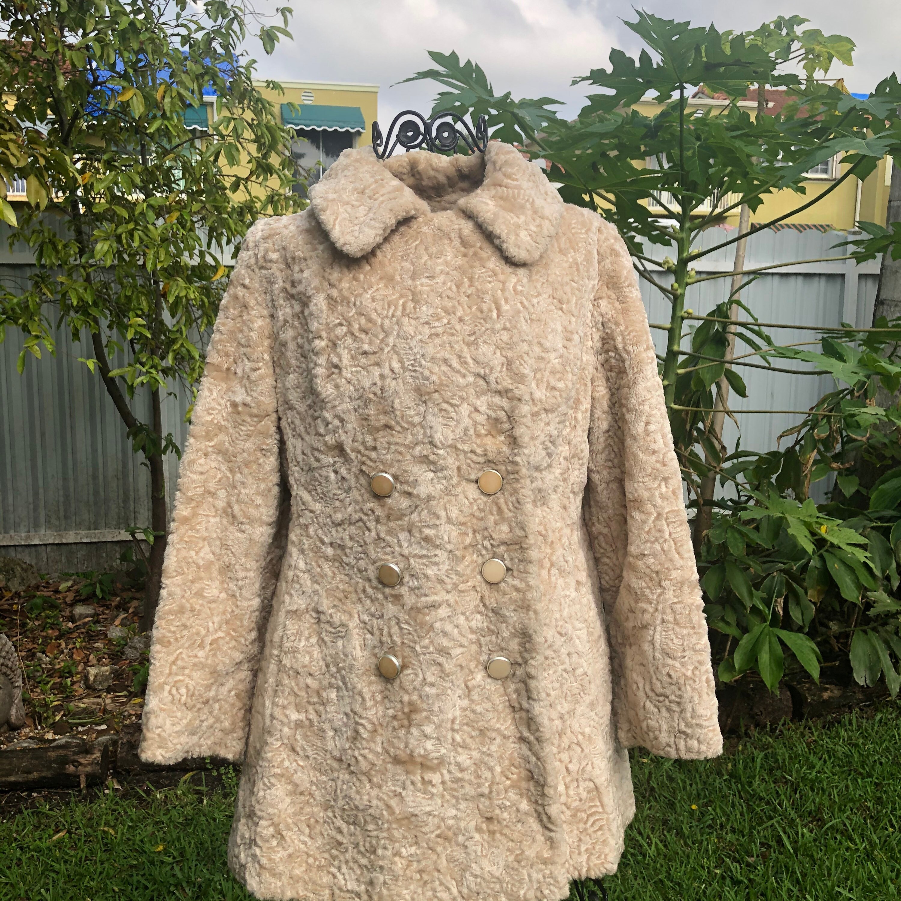 ヴィンテージコート　russ taylor Vintage Russel Taylor Bagdad Double Breasted Faux Fur Jacket - Etsy
