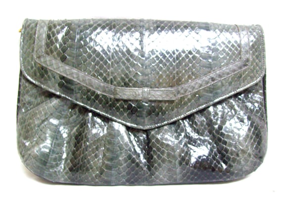 Vintage 60s Genuine Snakeskin Mini Top Handle Handbag Purse Clutch Brown -  Etsy