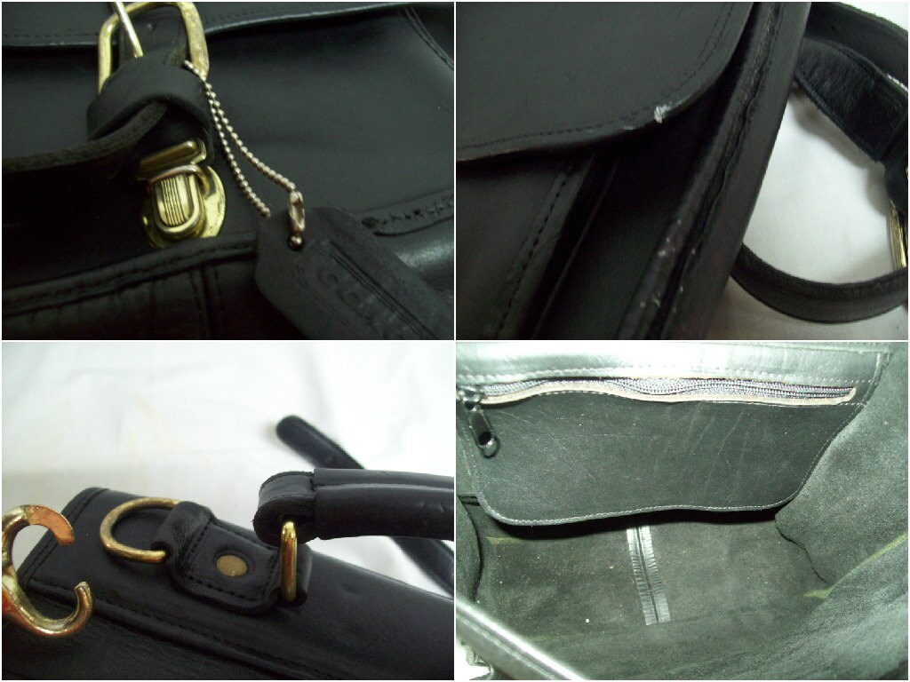 Vintage Thick Black Leather Unisex Backpack / Genuine Black  display picture 2
