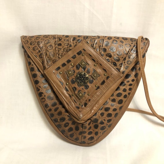Mock croc cheap shoulder bag