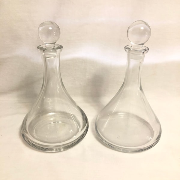 Clear Glass Decanter Etsy
