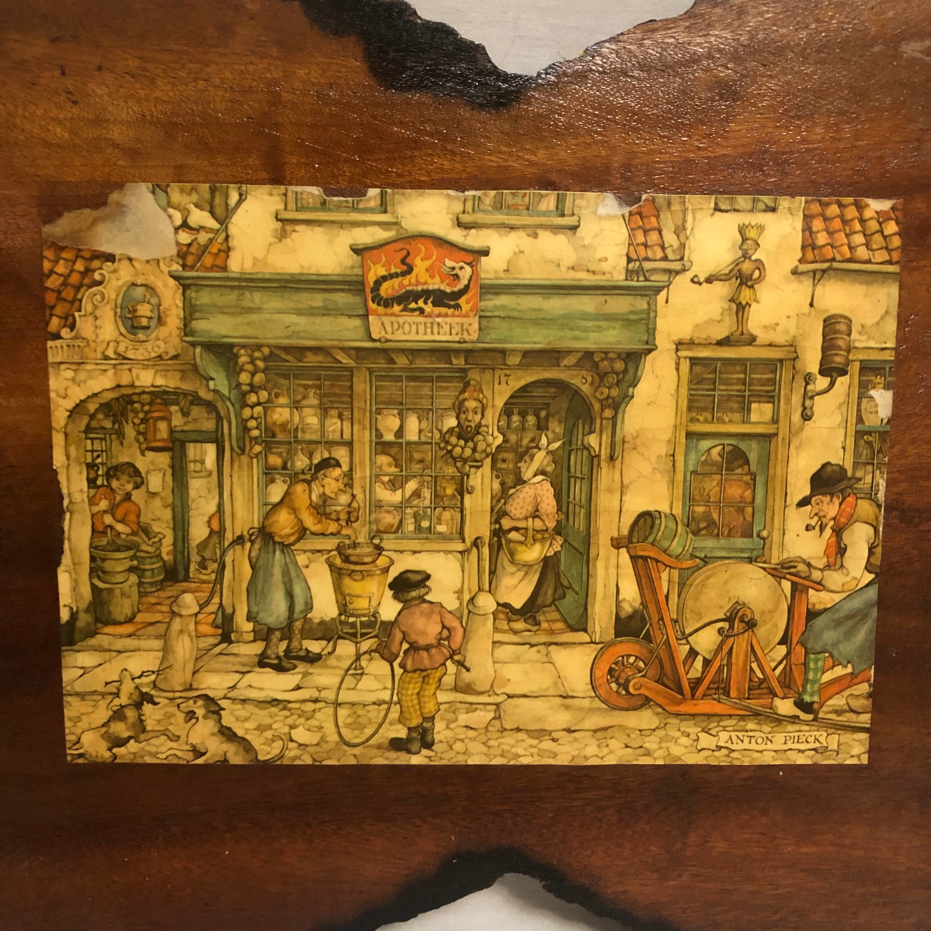 Vintage Anton Pieck Apotheek Print Wall Art, Mid Century Home