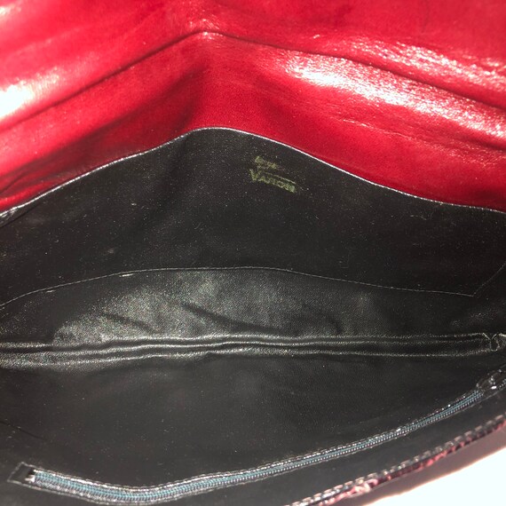 Genuine Snakeskin Patchwork Clutch, Python Handba… - image 7