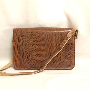 Bolso bandolera de piel de lagarto marrón claro, bolso de cuero exótico falso, bolso de piel de serpiente en relieve, monedero de impresión python, bolso de cuero bronceado, bolso vegano
