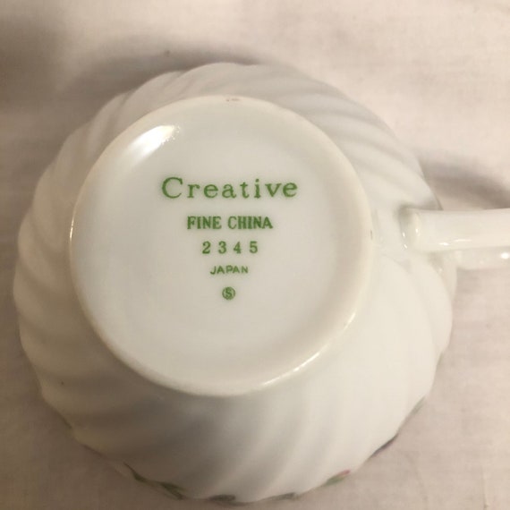 Creative Fine China 2345 Japan Regency Rose Tea Cup and Saucer