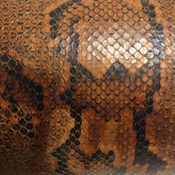 Vintage Brown Genuine Python Crossbody Bag, Dark … - image 8
