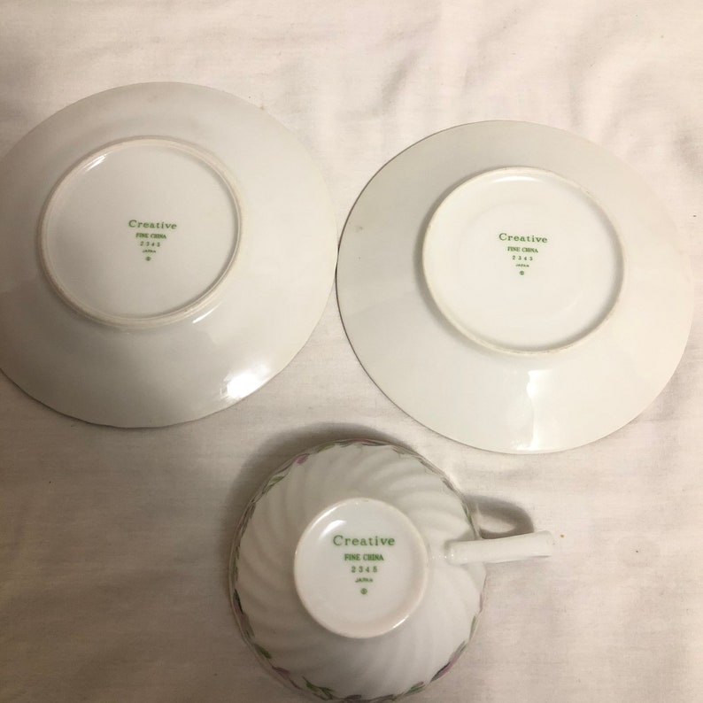 Creative Fine China 2345 Japan Regency Rose Tea Cup and Saucer Etsy