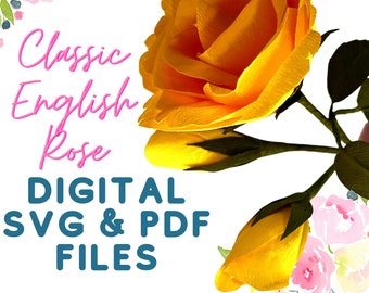 Digital File SVG & PDF Doublette Crepe Paper Elizabeth Rose
